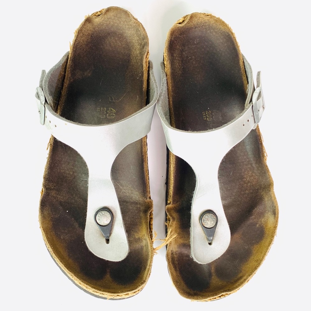 Birkenstock Sandal Silver Brown Size 40